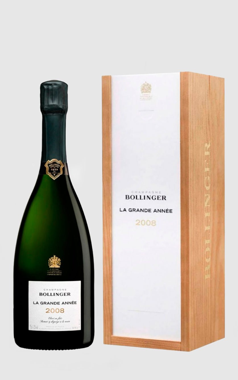 Bollinger Grande Année 2008 i Elegant Trækasse