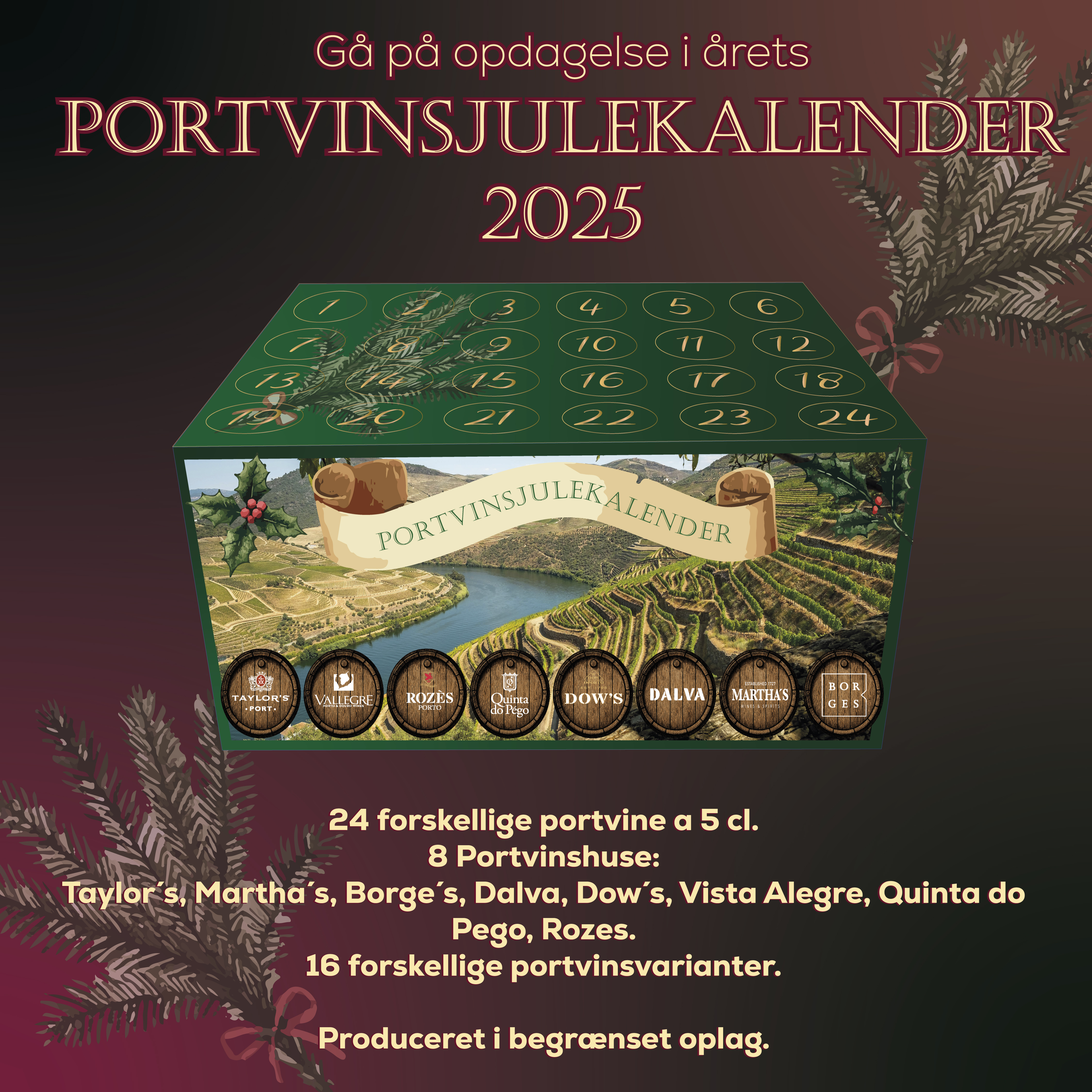 Portvinsjulekalender 2025 Forhåndsordre  -